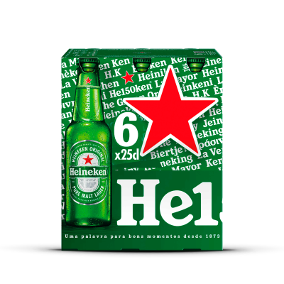 Cerveja Heineken 6x0.25ml